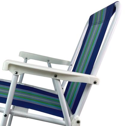 Imagem de Cadeira de Praia Dobravel Ar Livre Quintal Jardim Varanda Piscina Camping Acampamento Lazer Pescaria Sol Verao