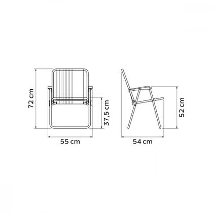 Imagem de Cadeira de praia dobrável em alumínio - Samoa