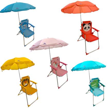 Imagem de Cadeira de Praia e Jardim com Guarda Sol Infantil - RIKABUNI