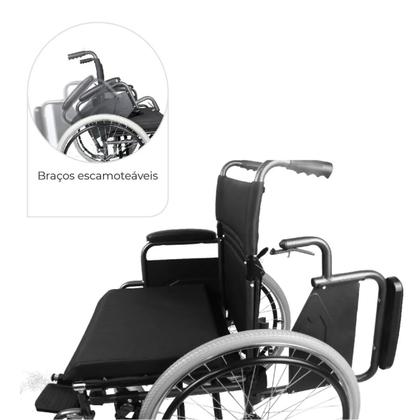 Cadeira de rodas aço dobrável até 120 kg d400 dellamed - Dellamed S.a Imagem de Cadeira de rodas aço dobrável até 120 kg d400 dellamed