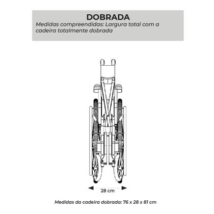 Cadeira de rodas aço dobrável até 120 kg d400 dellamed - Dellamed S.a Imagem de Cadeira de rodas aço dobrável até 120 kg d400 dellamed