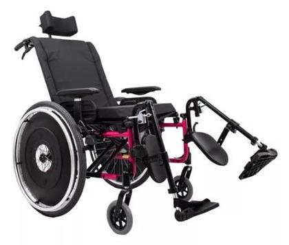 Imagem de Cadeira de Rodas AVD Alumínio Reclinável Rosa Pink Ortobras