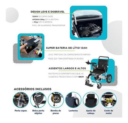 Cadeira de Rodas Elétrica Dobrável, Compacta e com Joystick Inteligente - Winner.Med Imagem de Cadeira de Rodas Elétrica Dobrável, Compacta e com Joystick Inteligente
