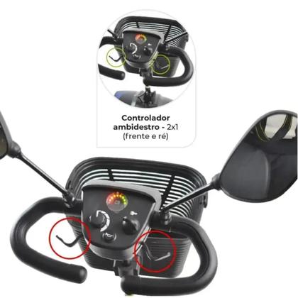 Imagem de Cadeira de rodas elétrica motorizada lb dellamed dobrável