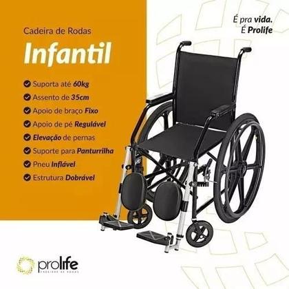 Imagem de Cadeira de Rodas Infantil Conforto e Resistencia Prolife