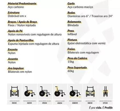 Imagem de Cadeira de Rodas Infantil Conforto e Resistencia Prolife