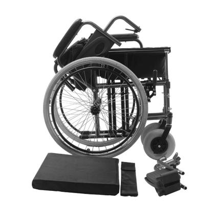 Imagem de Cadeira de Rodas Manual Dobrável em Aço com Encosto Rebatível modelo D400 - Dellamed