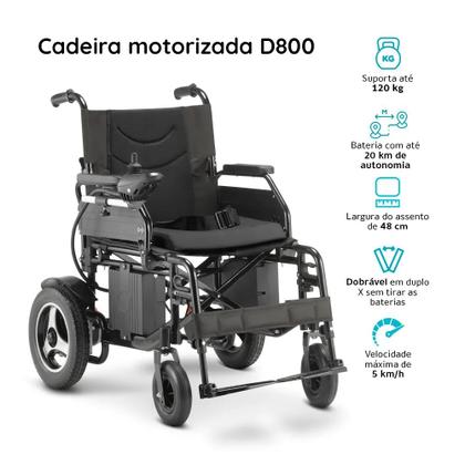 Imagem de Cadeira de Rodas Motorizada D800 Dobrável Leve Confortável Para Idoso