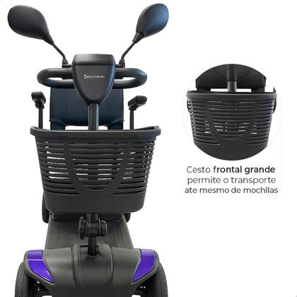 Imagem de Cadeira De Rodas Motorizada Dellamed Scooter 136 Kg Lb Ligth Cor Preto