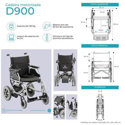 Imagem de Cadeira De Rodas Motorizada Eletrica Dobrável Dellamed D900