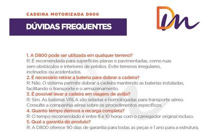 Imagem de Cadeira de Rodas Motorizada Modelo D800 Até 120 Kg - Dellamed