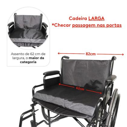 Imagem de Cadeira de Rodas Obeso D500 Dellamed Robustez e Conforto Até 180kg