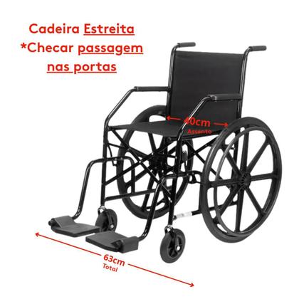 Imagem de Cadeira de Rodas Simples Dobrável  Praticidade e Conforto para Recuperação