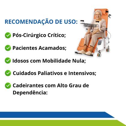 Imagem de Cadeira de Transferência Multifuncional Tipo Maca Idoso Acamado Reclinável Elevação Comadre 120kg