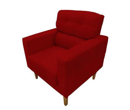 Imagem de Cadeira Decorativa Lunna Recepção Consultório Sued Vermelho Bordo - Kimi Design