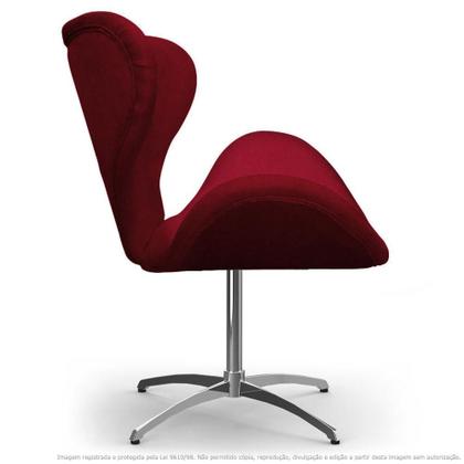 Imagem de Cadeira Decorativa Poltrona Egg Bordô Com Base Giratória