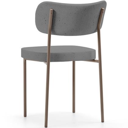 Imagem de Cadeira Decorativa Sala De Jantar Melina Base Arena L02 Linho Cinza Escuro - Lyam Decor
