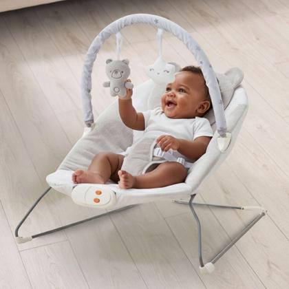 Imagem de Cadeira Descanso Bebê Musical Polar Skyline Cinza Maxi Baby