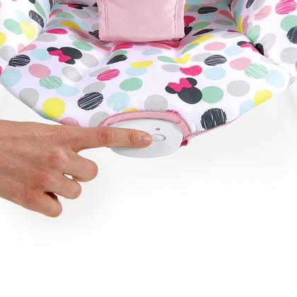Imagem de Cadeira descanso bebê vibratória minnie bright starts até 9kg menina disney