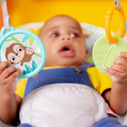 Imagem de Cadeira descanso bebê vibratória safari bright starts até 9kg menino menina