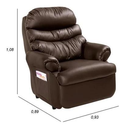 Imagem de Cadeira Do Papai Reclinável Grande Confortavel Kourin Marron