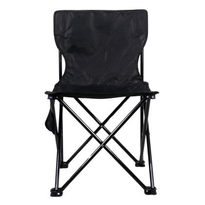 Imagem de Cadeira Dobrável de Acampamento Portátil Banco Pesca Preta