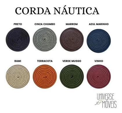 Imagem de Cadeira E Alumínio Corda Náutica, Para Área Externa/ Interna