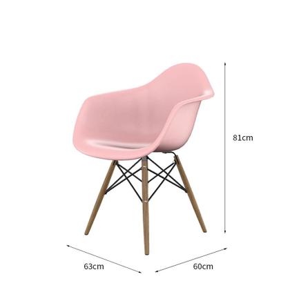 Imagem de Cadeira Eames Arm DSW Rosa e Madeira