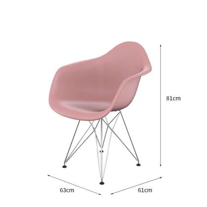 Cadeira Eames Arm Eiffel Rosa e Cromada - Emporio Tiffany Imagem de Cadeira Eames Arm Eiffel Rosa e Cromada