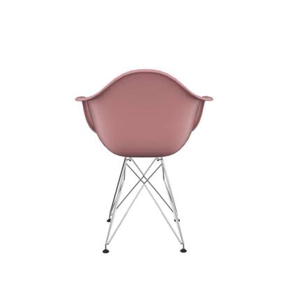Cadeira Eames Arm Eiffel Rosa e Cromada - Emporio Tiffany Imagem de Cadeira Eames Arm Eiffel Rosa e Cromada
