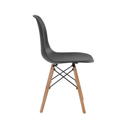 Imagem de Cadeira Eames DSW Base Madeira - Preta