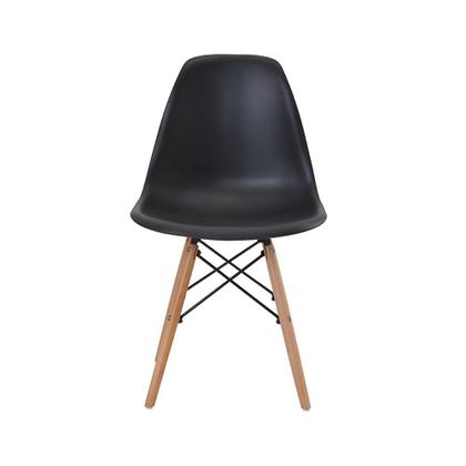 Imagem de Cadeira Eames DSW Base Madeira - Preta