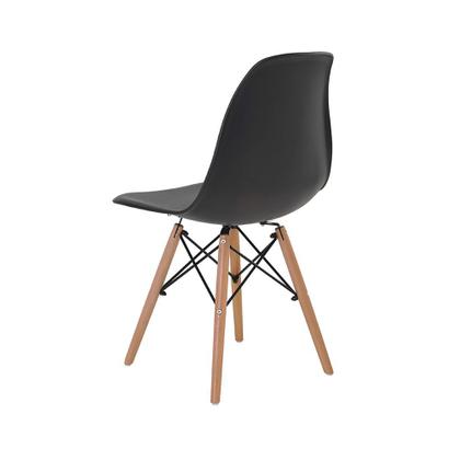 Imagem de Cadeira Eames DSW Base Madeira - Preta