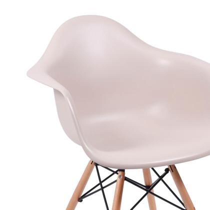 Imagem de Cadeira Eames Eiffel com Braço Fendi Base Madeira