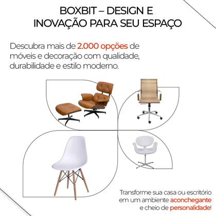 Imagem de Cadeira Eames Para Mesa Sala De Jantar Cozinha Branca Base Madeira