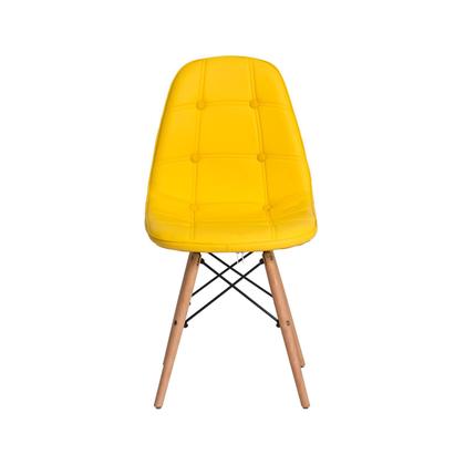 Imagem de Cadeira Eiffel Botonê Eames DSW Amarela Base Madeira