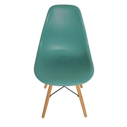 Imagem de Cadeira Eiffel Charles Eames Base Madeira Azul Turquesa