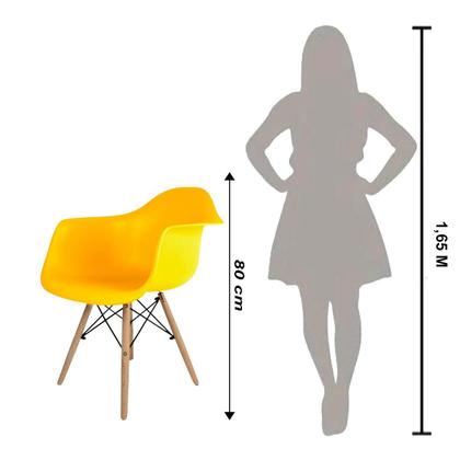 Imagem de Cadeira Eiffel com Braço Amarelo