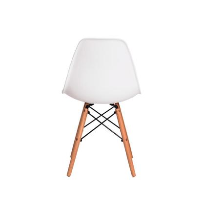 Imagem de Cadeira Eiffel Eames DSW Branco Base Madeira