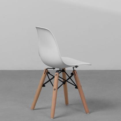 Imagem de Cadeira Eiffel Infantil Base Madeira - Branca