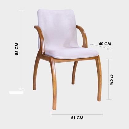 Imagem de Cadeira Elvas Estrutura Imbuia Vários Tecidos em Linho e Veludo - Datelli Design
