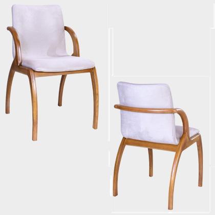 Imagem de Cadeira Elvas Estrutura Imbuia Vários Tecidos em Linho e Veludo - Datelli Design