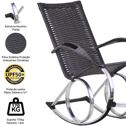 Imagem de Cadeira Em Ferro e Fibra e Vime Ratan, Área e Piscina Trama Original