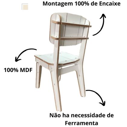 Imagem de Cadeira Em Mdf Para Cozinha De Montar P/ Refeição De Encaixe