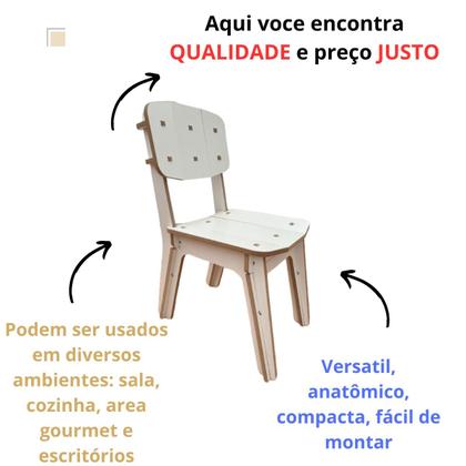 Imagem de Cadeira Em Mdf Para Cozinha De Montar P/ Refeição De Encaixe