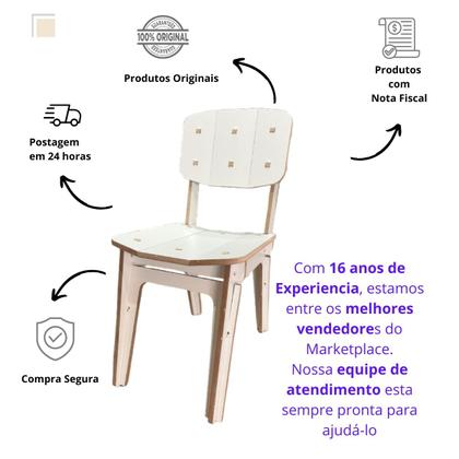 Imagem de Cadeira Em Mdf Para Cozinha De Montar P/ Refeição De Encaixe