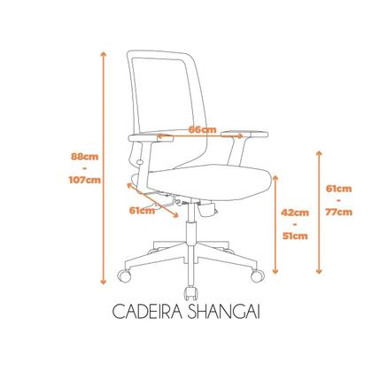 Imagem de Cadeira Escritório Diretor Giratória Ergonômica NR17 Shanghai