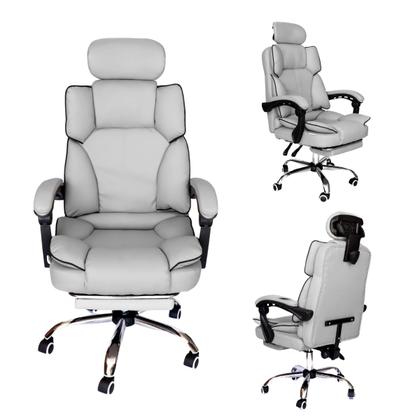Imagem de Cadeira Escritório Executiva Premium Luxo Presidente Alto Padrão Giratória Office Confortável Apoio Lombar e Pés Resistente C7 Neo Promotora
