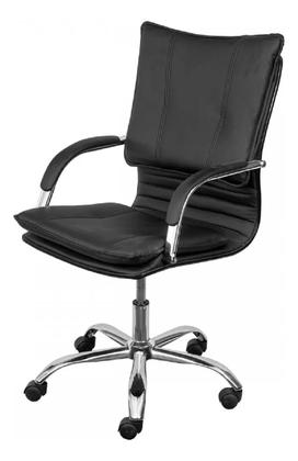 Imagem de Cadeira Escritório Giratória Denver Preta Or Design com Altura Ajustável, Encosto Anatômico, Rodízios PU e Suporte 120kg