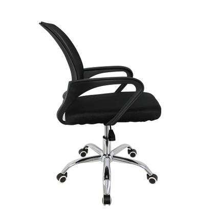 Imagem de Cadeira Escritório Giratória Escrivaninha Secretária Arco Preto Ergonomica Escrivaninha Conforto e Elegância